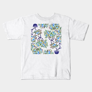 Blue Bonsai Orange Kids T-Shirt